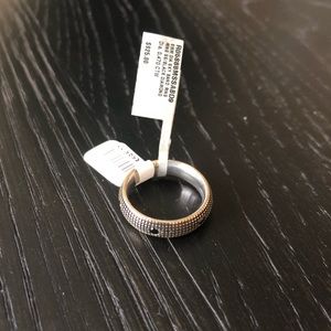 Authentic David Yurman 6mm Blk Diamond Band Ring